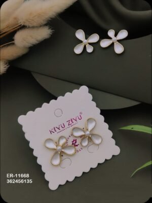 ER-11668 Anti-Tarnish Stainless Steel Earrings - Kiyu ziyu By Anjni Creation