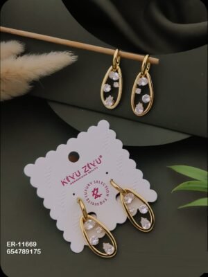 ER-11669 Anti-Tarnish Stainless Steel Earrings - Kiyu ziyu By Anjni Creation