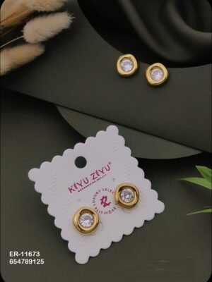 ER-11673 Anti-Tarnish Stainless Steel Earrings - Kiyu ziyu By Anjni Creation