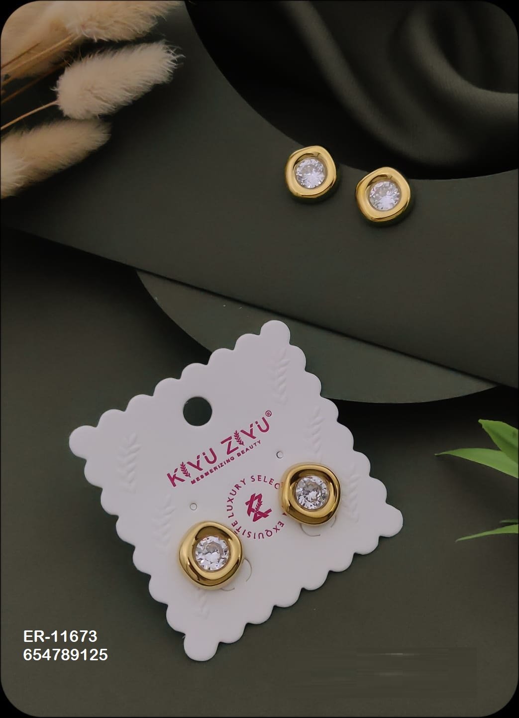 ER-11673 Anti-Tarnish Stainless Steel Earrings - Kiyu ziyu By Anjni Creation