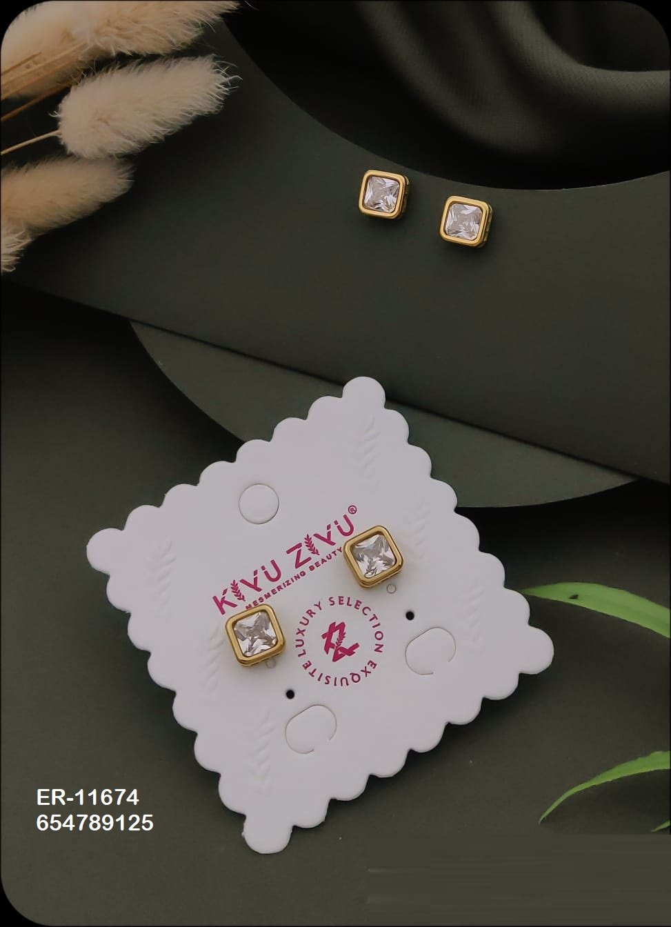 ER-11674 Anti-Tarnish Stainless Steel Earrings - Kiyu ziyu By Anjni Creation