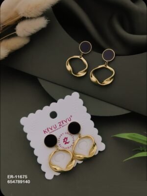 ER-11675 Anti-Tarnish Stainless Steel Earrings - Kiyu ziyu By Anjni Creation