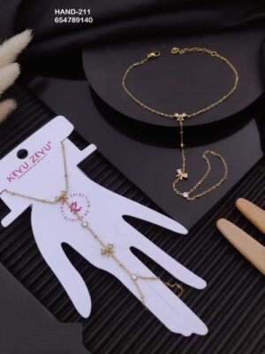 HAND-211 Anti-Tarnish Stainless Steel Hand Chain - Kiyu ziyu By Anjni Creation