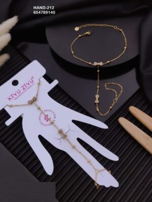 HAND-212 Anti-Tarnish Stainless Steel Hand Chain - Kiyu ziyu By Anjni Creation