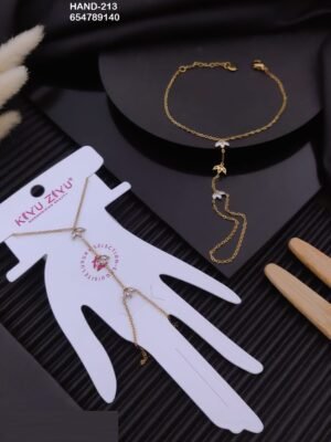 HAND-213 Anti-Tarnish Stainless Steel Hand Chain - Kiyu ziyu By Anjni Creation