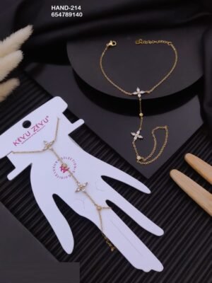 HAND-214 Anti-Tarnish Stainless Steel Hand Chain - Kiyu ziyu By Anjni Creation