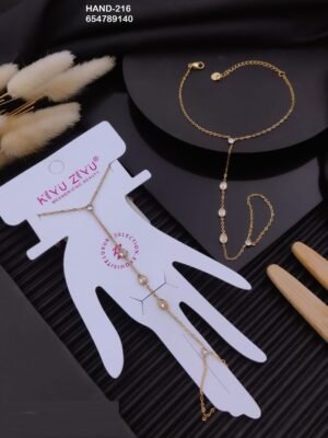 HAND-216 Anti-Tarnish Stainless Steel Hand Chain - Kiyu ziyu By Anjni Creation