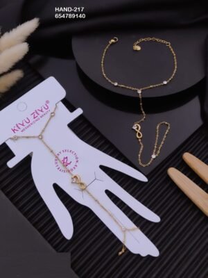 HAND-217 Anti-Tarnish Stainless Steel Hand Chain - Kiyu ziyu By Anjni Creation