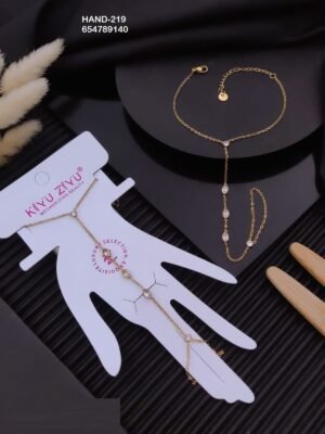 HAND-219 Anti-Tarnish Stainless Steel Hand Chain - Kiyu ziyu By Anjni Creation