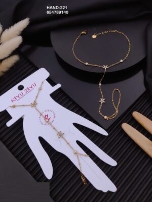HAND-221 Anti-Tarnish Stainless Steel Hand Chain - Kiyu ziyu By Anjni Creation