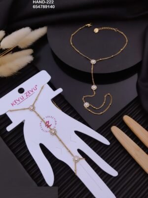 HAND-222 Anti-Tarnish Stainless Steel Hand Chain - Kiyu ziyu By Anjni Creation