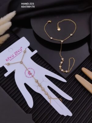 HAND-223 Anti-Tarnish Stainless Steel Hand Chain - Kiyu ziyu By Anjni Creation
