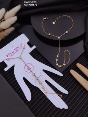 HAND-225 Anti-Tarnish Stainless Steel Hand Chain - Kiyu ziyu By Anjni Creation