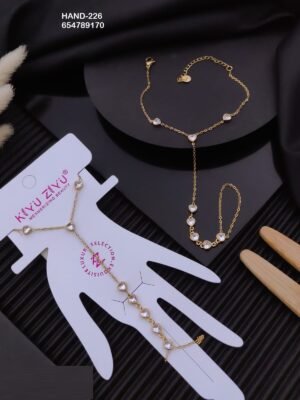 HAND-226 Anti-Tarnish Stainless Steel Hand Chain - Kiyu ziyu By Anjni Creation