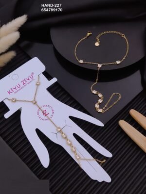 HAND-227 Anti-Tarnish Stainless Steel Hand Chain - Kiyu ziyu By Anjni Creation