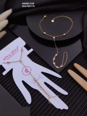 HAND-228 Anti-Tarnish Stainless Steel Hand Chain - Kiyu ziyu By Anjni Creation