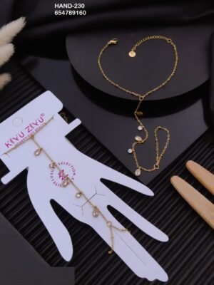 HAND-230 Anti-Tarnish Stainless Steel Hand Chain - Kiyu ziyu By Anjni Creation
