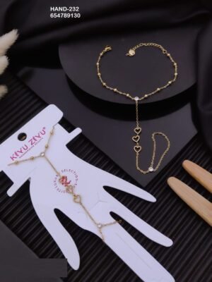 HAND-232 Anti-Tarnish Stainless Steel Hand Chain - Kiyu ziyu By Anjni Creation
