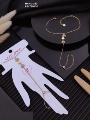 HAND-233 Anti-Tarnish Stainless Steel Hand Chain - Kiyu ziyu By Anjni Creation