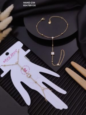 HAND-234 Anti-Tarnish Stainless Steel Hand Chain - Kiyu ziyu By Anjni Creation