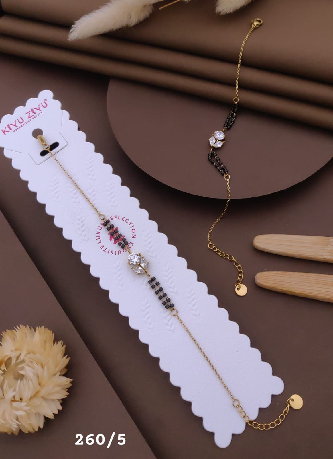 HAND-5 Anti-Tarnish Stainless Steel Hand Mangalsutra - Kiyu ziyu By Anjni Creation