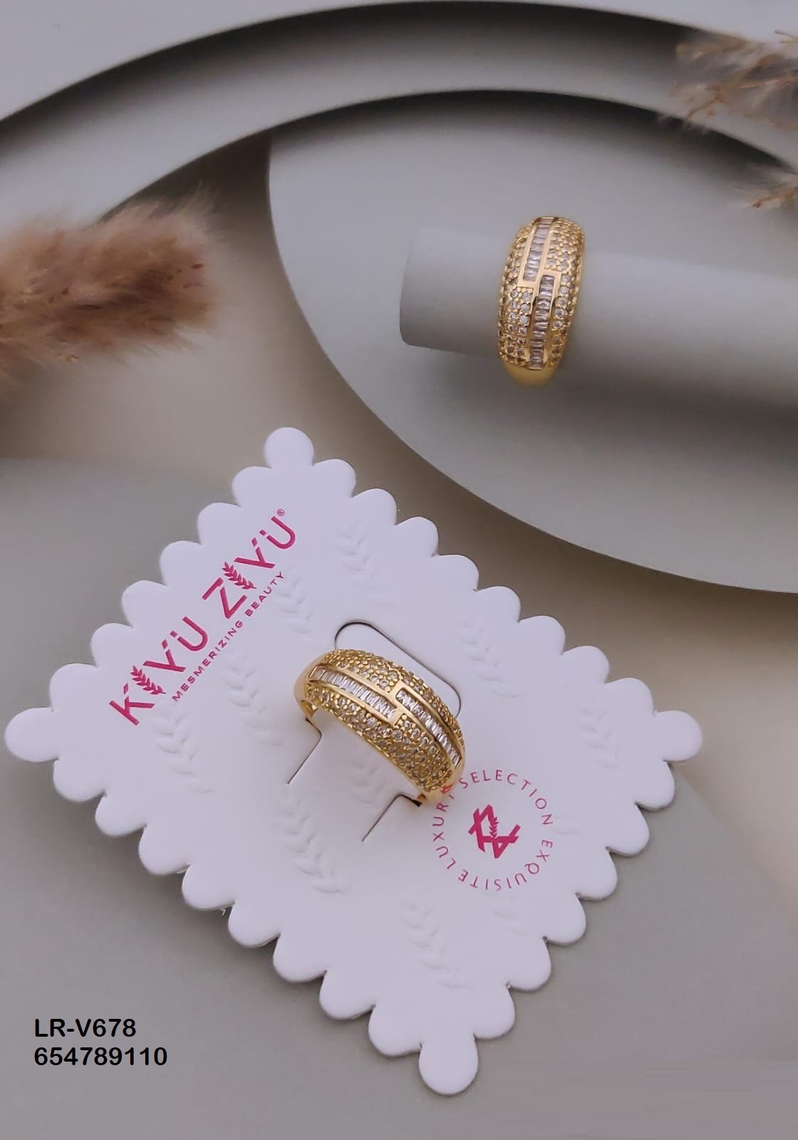 LR-V678 Anti-Tarnish Imported Rings - Kiyu ziyu By Anjni Creation
