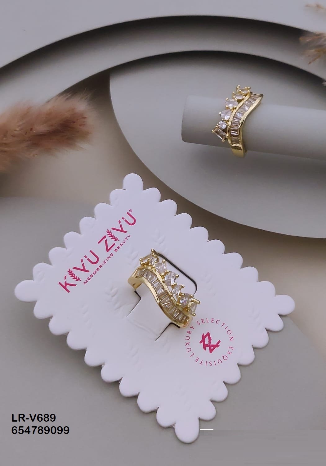 LR-V689 Anti-Tarnish Imported Rings - Kiyu ziyu By Anjni Creation