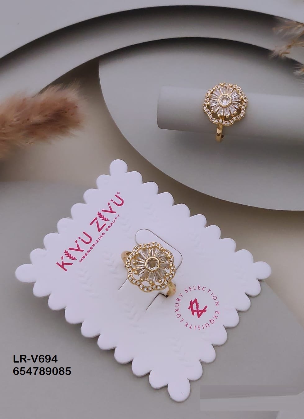 LR-V694 Anti-Tarnish Imported Rings - Kiyu ziyu By Anjni Creation