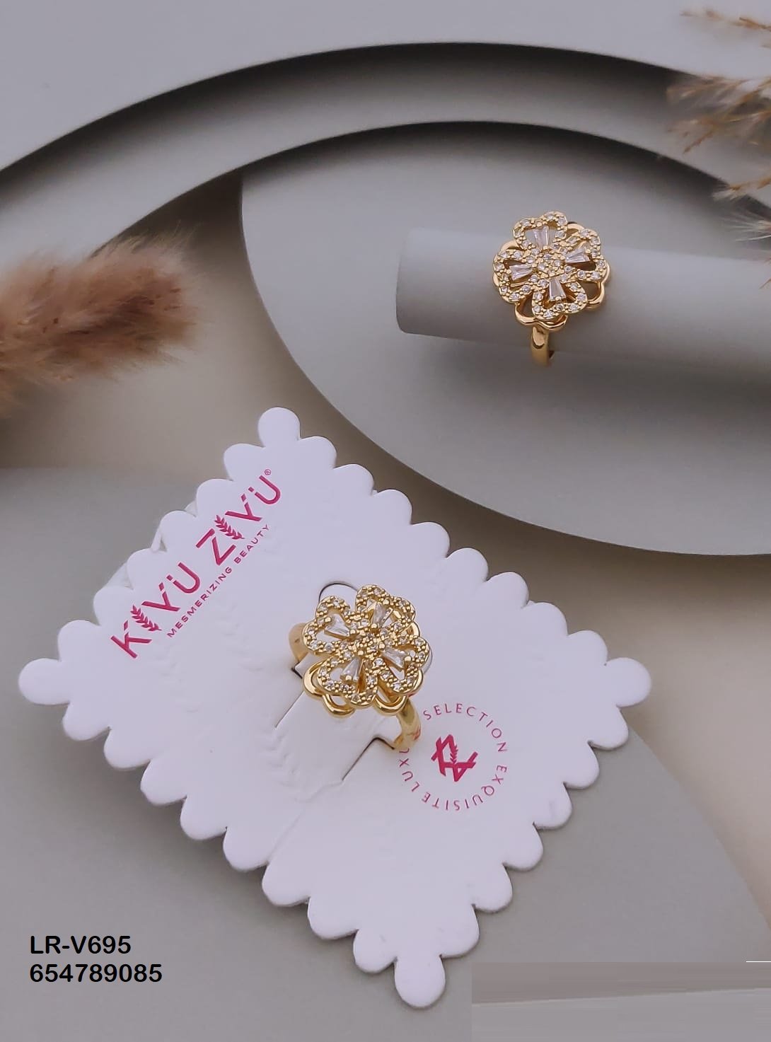 LR-V695 Anti-Tarnish Imported Rings - Kiyu ziyu By Anjni Creation