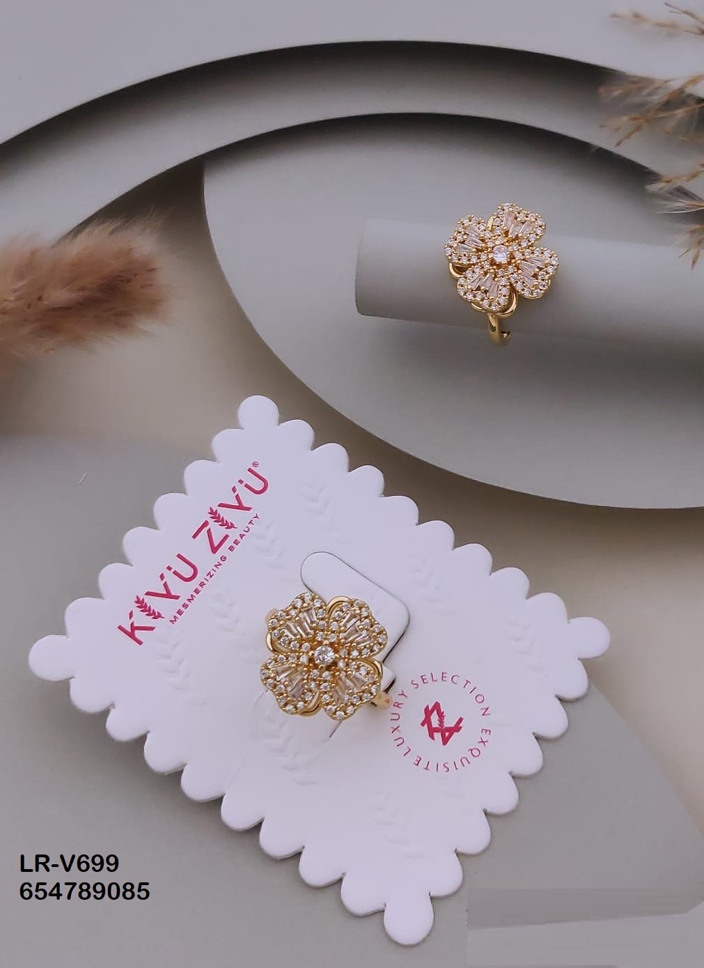 LR-V699 Anti-Tarnish Imported Rings - Kiyu ziyu By Anjni Creation