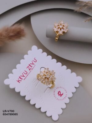 LR-V700 Anti-Tarnish Imported Rings - Kiyu ziyu By Anjni Creation
