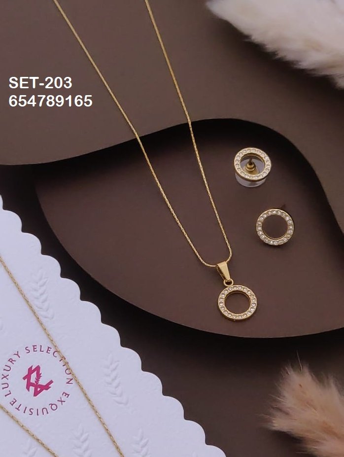 SET-203 Anti-Tarnish Stainless Steel Combo Set - Kiyu ziyu By Anjni Creation