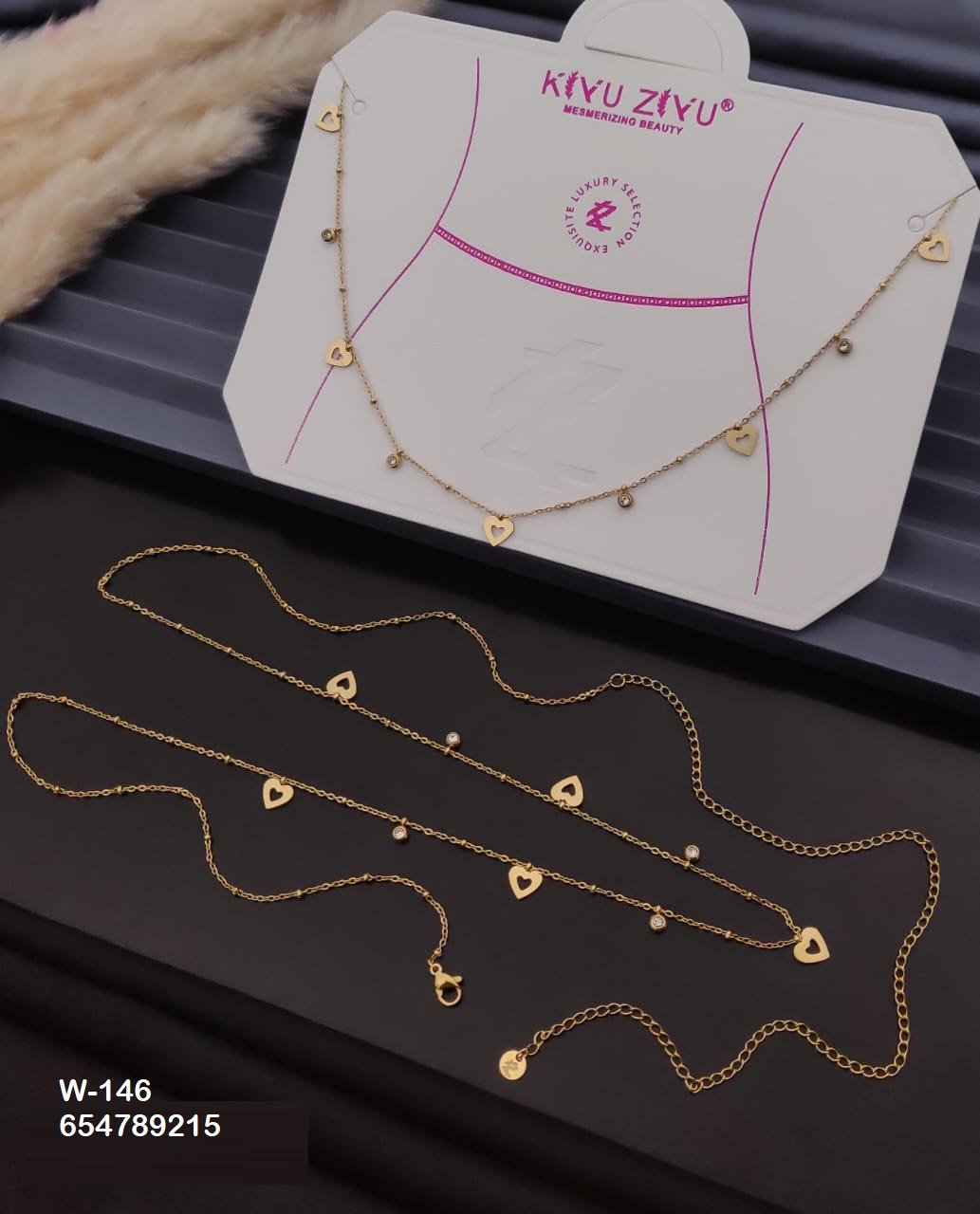 W-146 Anti-Tarnish Stainless Steel Waist Chain - Kiyu ziyu By Anjni Creation