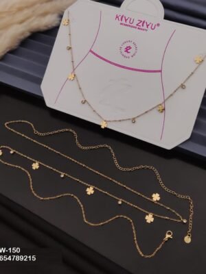 W-150 Anti-Tarnish Stainless Steel Waist Chain - Kiyu ziyu By Anjni Creation