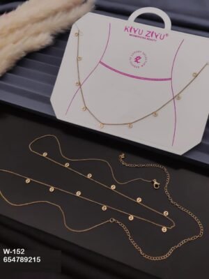 W-152 Anti-Tarnish Stainless Steel Waist Chain - Kiyu ziyu By Anjni Creation