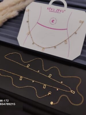W-172 Anti-Tarnish Stainless Steel Waist Chain - Kiyu ziyu By Anjni Creation