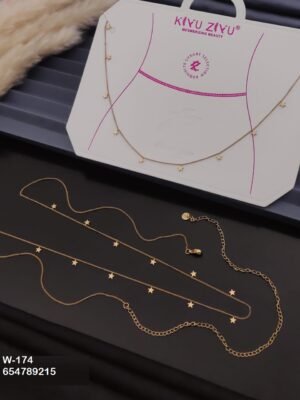 W-174 Anti-Tarnish Stainless Steel Waist Chain - Kiyu ziyu By Anjni Creation