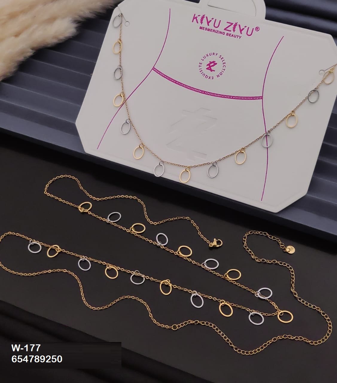 W-177 Anti-Tarnish Stainless Steel Waist Chain - Kiyu ziyu By Anjni Creation