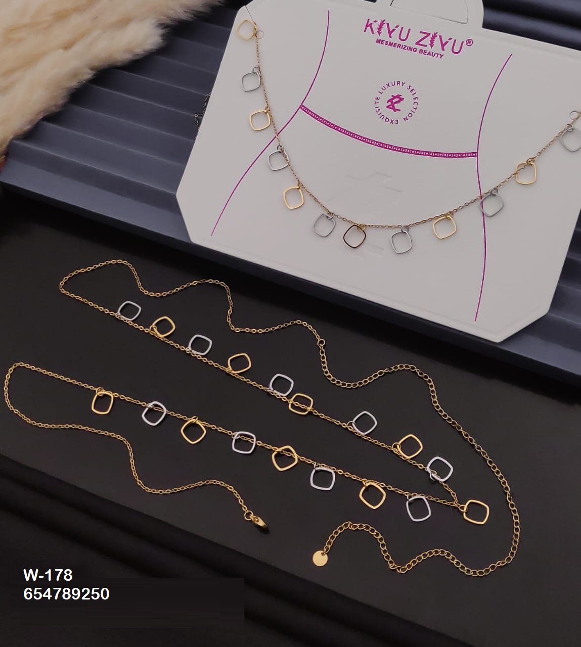 W-178 Anti-Tarnish Stainless Steel Waist Chain - Kiyu ziyu By Anjni Creation